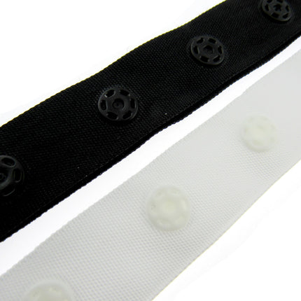 Duvet Cover Popper Snap Fastener Tape 18mm Wide Tape 10 Meter Card - ThreadandTrimmings