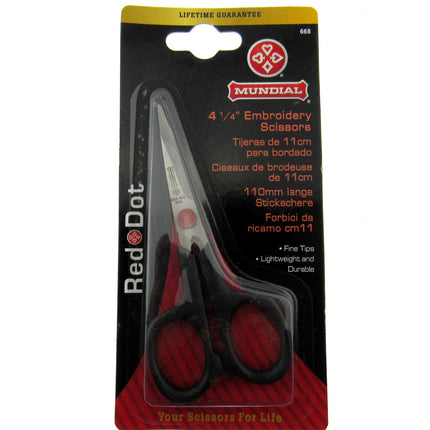 Mundial 4.25 Inch Embroidery Scissors "Red Dot"