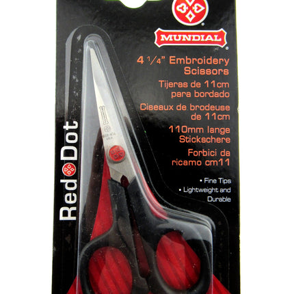 Mundial 4.25 Inch Embroidery Scissors "Red Dot"