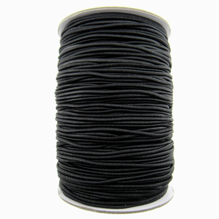 Thin Round Elastic Hat Elastic by Habicraft 1mm 1.5mm 2mm 3mm In Black or White - ThreadandTrimmings