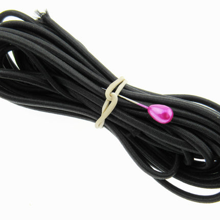 Thin Round Elastic in 5m Lengths Choice of Black or White 1mm / 2mm / 3mm Widths - ThreadandTrimmings