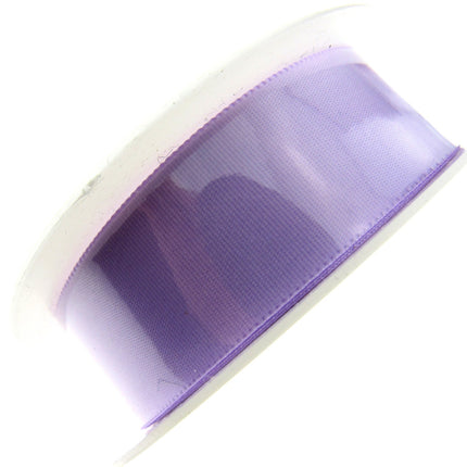 Satin Ribbon with Woven Edge - Single Sided -25mm - Satin Ribbon - 20 Meter Roll