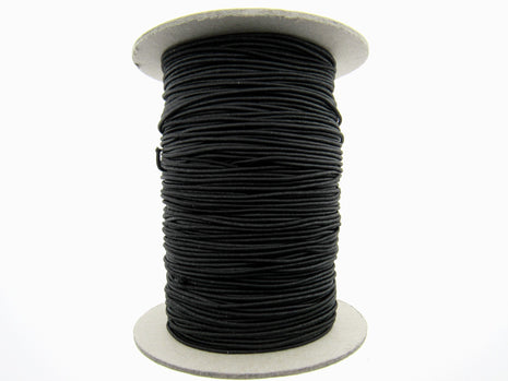 Thin Round Elastic in 5m Lengths Choice of Black or White 1mm / 2mm / 3mm Widths - ThreadandTrimmings