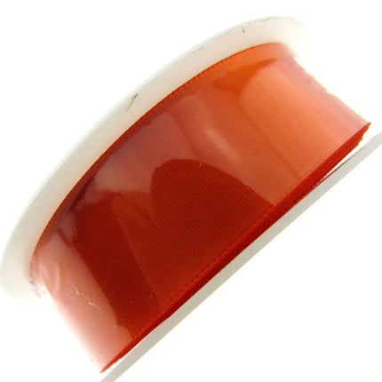 Satin Ribbon with Woven Edge - Single Sided -25mm - Satin Ribbon - 20 Meter Roll