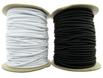 Round Cord Elastic -3mm Black or White - Full Roll (50m) - UK Made