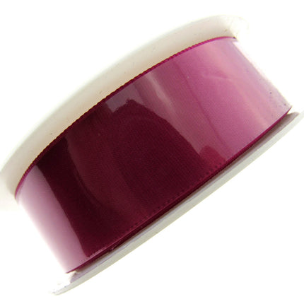 Satin Ribbon with Woven Edge - Single Sided -25mm - Satin Ribbon - 20 Meter Roll