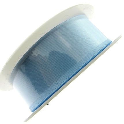 Satin Ribbon with Woven Edge - Single Sided -25mm - Satin Ribbon - 20 Meter Roll