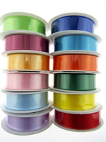 Satin Ribbon with Woven Edge - Single Sided -25mm - Satin Ribbon - 20 Meter Roll