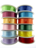 Satin Ribbon with Woven Edge - Single Sided -25mm - Satin Ribbon - 20 Meter Roll