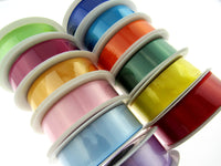 Satin Ribbon with Woven Edge - Single Sided -25mm - Satin Ribbon - 20 Meter Roll