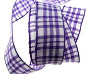 WIRED EDGE Plaid Tartan Ribbon - 5 Meters of 25mm Great for Floristry Bows