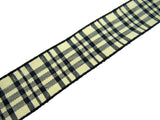 WIRED EDGE Plaid Tartan Ribbon - 5 Meters of 25mm Great for Floristry Bows
