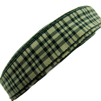 WIRED EDGE Plaid Tartan Ribbon - 5 Meters of 25mm Great for Floristry Bows - ThreadandTrimmings