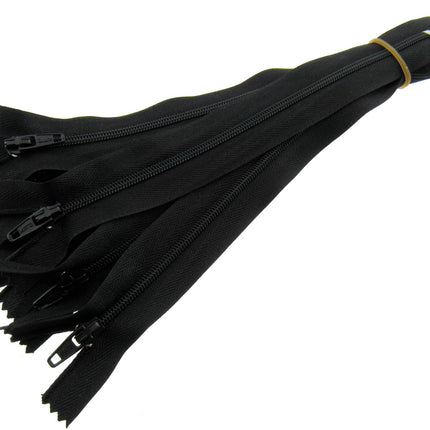 Closed End Nylon Zips - PEX Zips - 10 x zips with Metal Stopper - ThreadandTrimmings