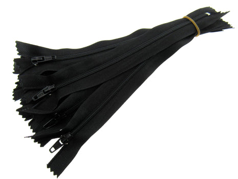 Closed End Nylon Zips - PEX Zips - 10 x zips with Metal Stopper - ThreadandTrimmings