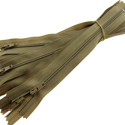 Closed End Nylon Zips - PEX Zips - 10 x zips with Metal Stopper - ThreadandTrimmings