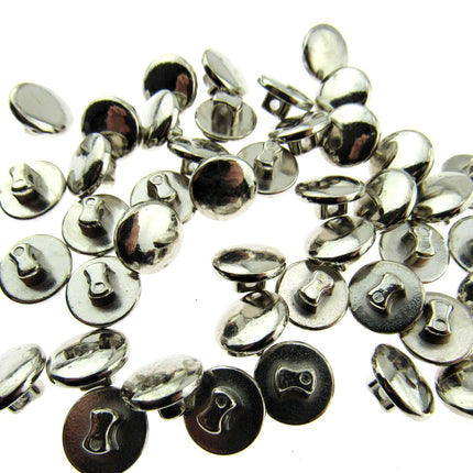 Silver Plastic Mini Buttons with Shank 100 Buttons 11.5mm CX1 CLEARANCE