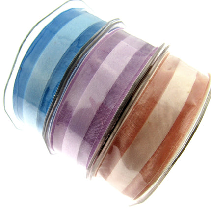 5m x 25mm Nylon Chiffon Ribbon by MAY ARTS - UNICORN Colours - Clearance Ribbon - ThreadandTrimmings