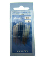 Embroidery Hand Sewing Needles - 16 Needles Per Pack - Big Eye - Thick Needle