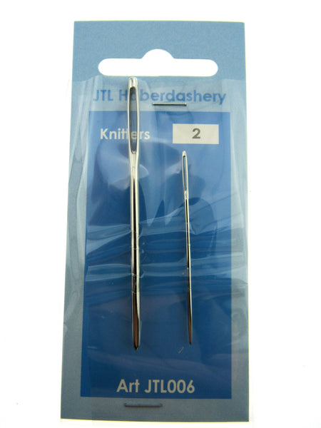 Knitters Hand Sewing Needles for Wool - Blunt Needles, - 2 pcs - 13/18