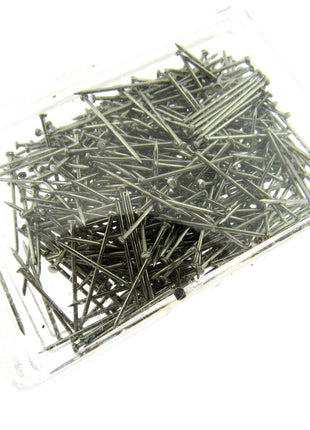 Sequin Lill Bead Craft Pins - 25gm box - Short Silver Pins - 18mm Long - JTL058