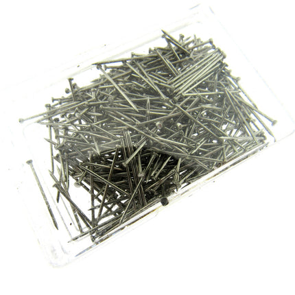 Sequin Lill Bead Craft Pins - 25gm box - Short Silver Pins - 18mm Long - JTL058