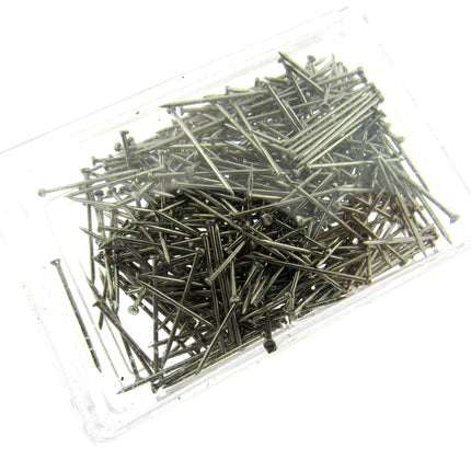 Sequin Lill Bead Craft Pins - 25gm box - Short Silver Pins - 18mm Long - JTL058
