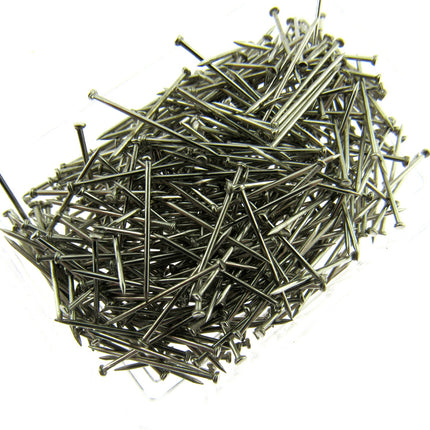 Sequin Lill Bead Craft Pins - 25gm box - Short Silver Pins - 18mm Long - JTL058
