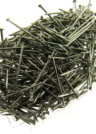 Sequin Lill Bead Craft Pins - 25gm box - Short Silver Pins - 18mm Long - JTL058