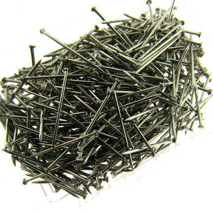 Sequin Lill Bead Craft Pins - 25gm box - Short Silver Pins - 18mm Long - JTL058
