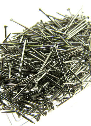 Sequin Lill Bead Craft Pins - 25gm box - Short Silver Pins - 18mm Long - JTL058