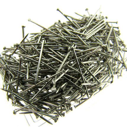 Sequin Lill Bead Craft Pins - 25gm box - Short Silver Pins - 18mm Long - JTL058