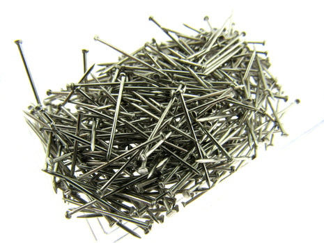 Sequin Lill Bead Craft Pins - 25gm box - Short Silver Pins - 18mm Long - JTL058
