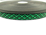 Lurex Woven Edge Ribbon Trim with Diamond Pattern - Nice For Christmas - 3mx12mm