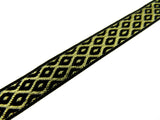 Lurex Woven Edge Ribbon Trim with Diamond Pattern - Nice For Christmas - 3mx12mm