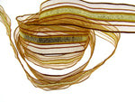 2m x 25mm Wired Bronze Lurex Ribbon