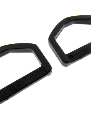 D Rings Black Plastic Delrin D Rings Size 25mm & 38mm Packs of 10 & 100 - ThreadandTrimmings