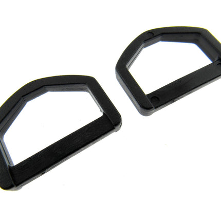D Rings Black Plastic Delrin D Rings Size 25mm & 38mm Packs of 10 & 100 - ThreadandTrimmings