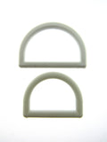 White Plastic D Rings - 19mm and 25mm