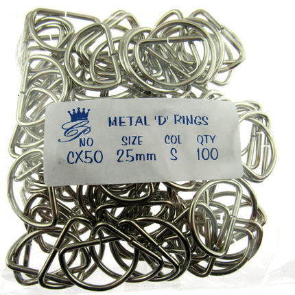 D Rings Metal Loops Buckles Gold & Silver Webbing Bag Straps 12mm / 19mm / 25mm - ThreadandTrimmings