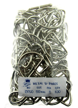 D Rings Metal Loops Buckles Gold & Silver Webbing Bag Straps 12mm / 19mm / 25mm - ThreadandTrimmings