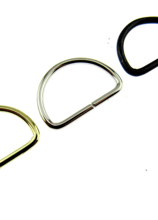 D Rings Metal Loops Buckles Gold & Silver Webbing Bag Straps 12mm / 19mm / 25mm - ThreadandTrimmings