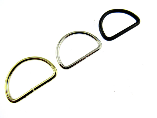 D Rings Metal Loops Buckles Gold & Silver Webbing Bag Straps 12mm / 19mm / 25mm - ThreadandTrimmings