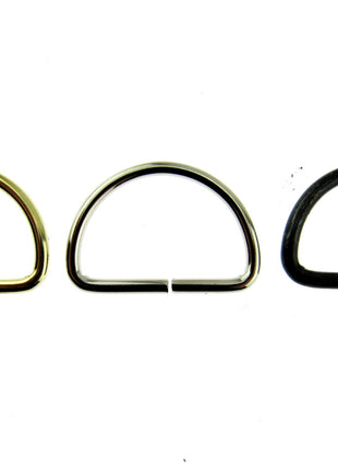 D Rings Metal Loops Buckles Gold & Silver Webbing Bag Straps 12mm / 19mm / 25mm - ThreadandTrimmings