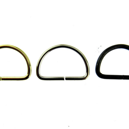 D Rings Metal Loops Buckles Gold & Silver Webbing Bag Straps 12mm / 19mm / 25mm - ThreadandTrimmings