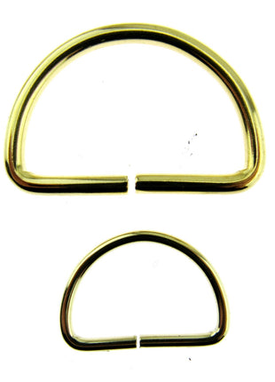 D Rings Metal Loops Buckles Gold & Silver Webbing Bag Straps 12mm / 19mm / 25mm - ThreadandTrimmings