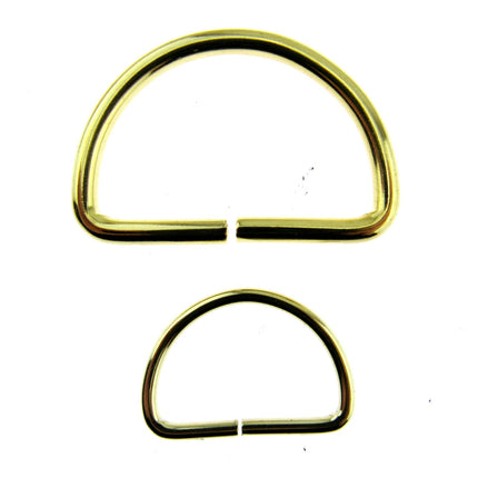D Rings Metal Loops Buckles Gold & Silver Webbing Bag Straps 12mm / 19mm / 25mm - ThreadandTrimmings