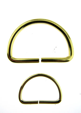 D Rings Metal Loops Buckles Gold & Silver Webbing Bag Straps 12mm / 19mm / 25mm - ThreadandTrimmings