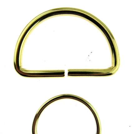 D Rings Metal Loops Buckles Gold & Silver Webbing Bag Straps 12mm / 19mm / 25mm - ThreadandTrimmings