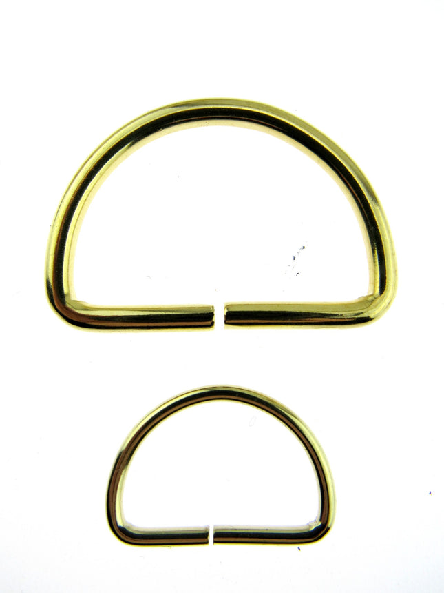 D Rings Metal Loops Buckles Gold & Silver Webbing Bag Straps 12mm / 19mm / 25mm - ThreadandTrimmings